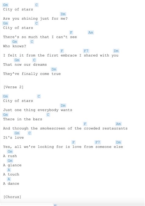 city of stars uke|City of Stars (La La Land), ukulele chords .